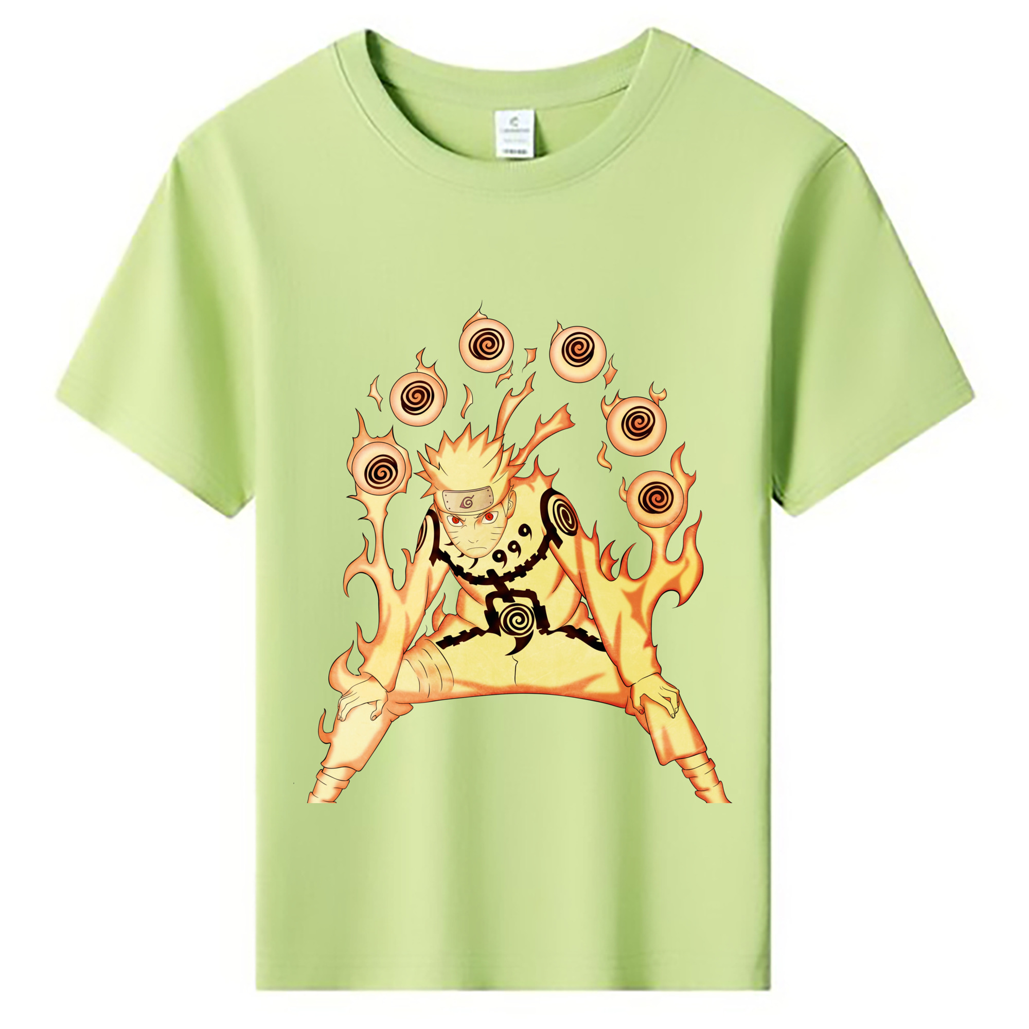 （画像用） NARUTO -ナルト- うずまき ナルト Uzumaki Naruto 綿100％キッズTシャツ（フロントプリント）